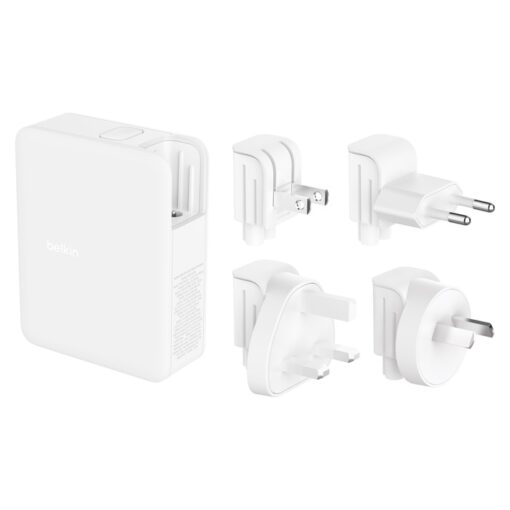 Belkin BoostCharge Pro 140W 4-Port GaN Wall Charger - White(WCH014BTWH-V3), 4 x USB-C, 2xUSB-C  2xUSB-A,2M Cable,Intelligent And Fast Charger - Image 4