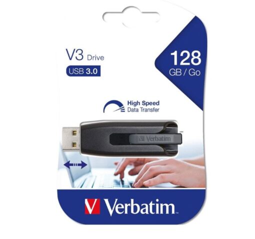 Verbatim Store'n'Go V3 USB 3.0 Drive 128GB - Grey USV-49189