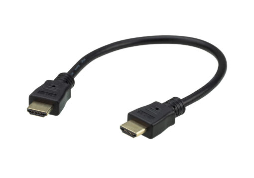 Aten 0.3m 4K HDMI High Speed Ethernet cable, supports up to 4096 x 2160 @ 60Hz, High quality tinned copper wire with Gold-plated connectors | 2L-7DA3H