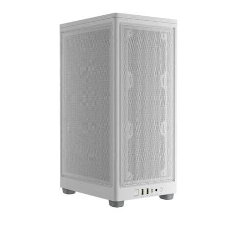 Corsair 2000D AIRFLOW, ITX MB, USB C, Mesh Panles - Support up to 8 Fans, Mini ITX Tower - White. Case, (LS) | CC-9011245-WW