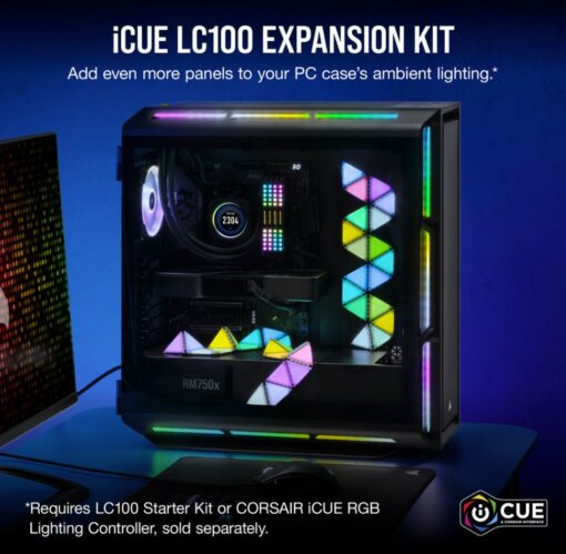Corsair iCUE LC100 Smart Lighting Strip Expansion Kit. ICUE Software | CL-9011115-WW