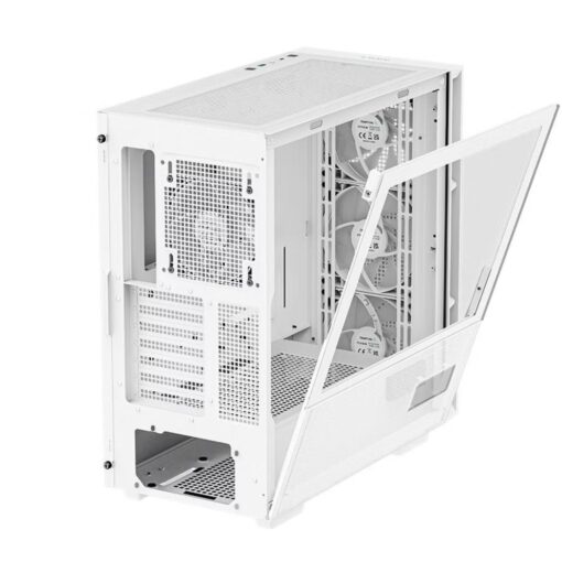 DeepCool CH560 DIGITAL White High Airflow Mid-Tower ATX Case, Digital Status Display, Magnetic Hybrid Mesh,Tempered Glass, 3 Pre-Installed 140mm Fans - Image 4