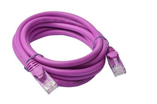 8Ware CAT6A Cable 2m - Purple Color RJ45 Ethernet Network LAN UTP Patch Cord Snagless | PL6A-2PUR