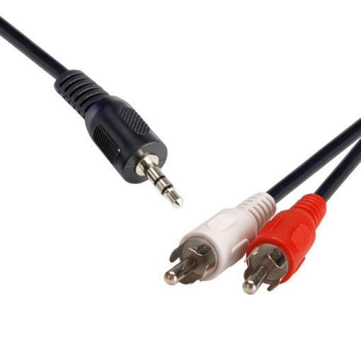8Ware 3.5 Streo Plug to 2 x RCA Plug Male to Male Vadio Cable for Multi Device 1.5m Cable | QK-8057
