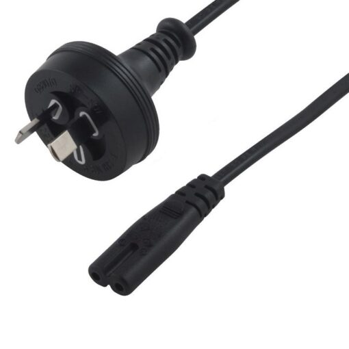 8Ware 2 Pin Core Power Cable 2m AU Plug 240v to IEC C7 figure eight Female Appliance Wall Duty for Notebook AC Adaptor POS OEM ~CBPOW-2C HPL240/8B | RC-3078C7-OEM