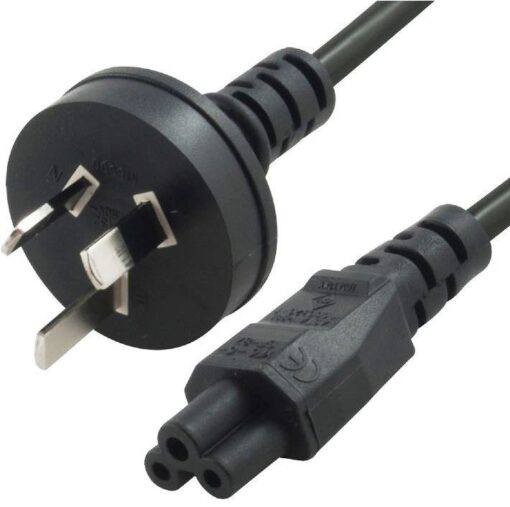8ware 2m AU Power Lead Cord Cable 3-Pin AU to ICE 320-C5 Cloverleaf Plug Mickey Type Black Male to Female 240V 7.5A 3 core Notebook/Laptop AC Adapter | RC-3084AU-020