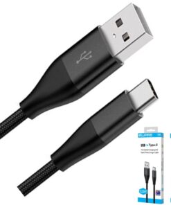 8Ware Premium 1m Samsung Certified Fast Speed Charging USB-C to USB-A Data Charger Cable For Samsung Huawei Google LG Retail Pack