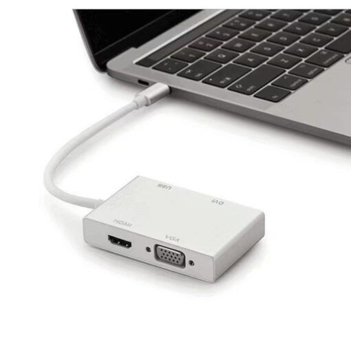 8ware 4-in-1 Hub 4K USB C to HDMI DVI VGA Adapter with USB 3.1 Gen 1 Port for Mac Book Pro 2018 Chromebook Pixel XPS Surface Go(Retail Package) | 8W-USBCHDVU - Image 4