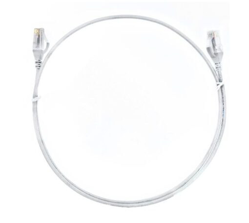 8ware CAT6 Ultra Thin Slim Cable 5m / 500cm - White Color Premium RJ45 Ethernet Network LAN UTP Patch Cord 26AWG for Data | CAT6THINWH-5M