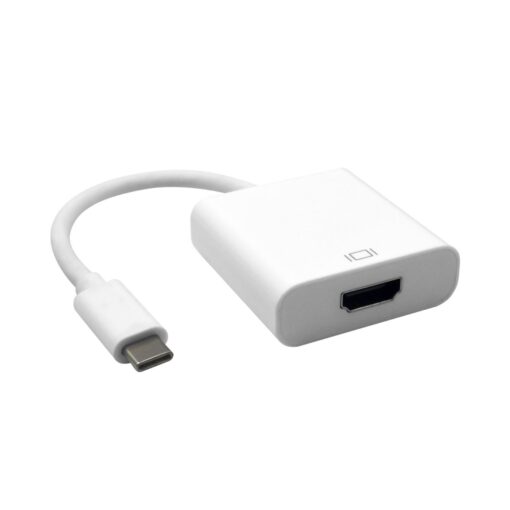 Astrotek Thunderbolt USB 3.1 Type C (USB-C) to HDMI Video Adapter Converter Male to Female for Apple Macbook Chromebook Pixel White | AT-CMHDMI-MF