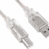Astrotek USB 2.0 Printer Cable 3m - Type A Male to Type B Male Transparent Colour (~CBUSBAB3M) | AT-USB-AB-3M