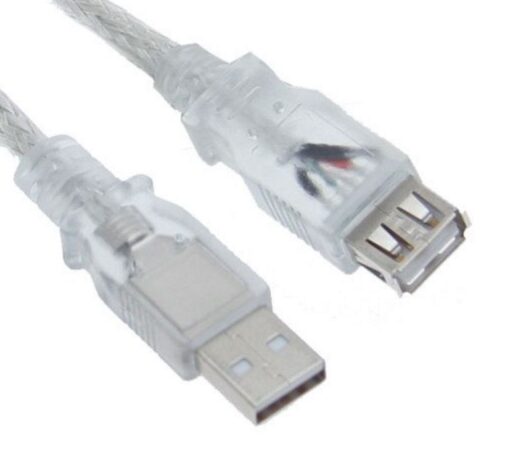 Astrotek USB 2.0 Extension Cable 5m - Type A Male to Type A Female Transparent Colour RoHS | AT-USB2-AA-5M