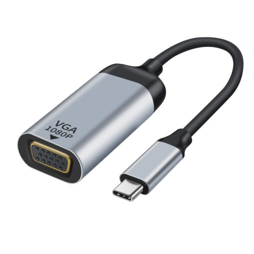 Astrotek USB-C to VGA Male to Female Adapter 15cm cable support 1080P@60Hz QWXGA WUXGA UXGA for iPad Pro Macbook Air Samsung Galaxy MS Surface Dell XP | AT-USBCVGA-MF15