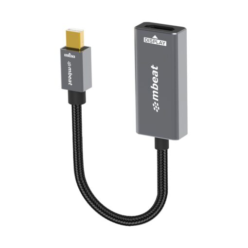 mbeat Tough Link Mini DisplayPort to HDMI Adapter  Seamless Connectivity  HDMI Version: 1.3  1080p@60Hz HD display Package Weight: 42.5g | MB-XAD-MDPHD
