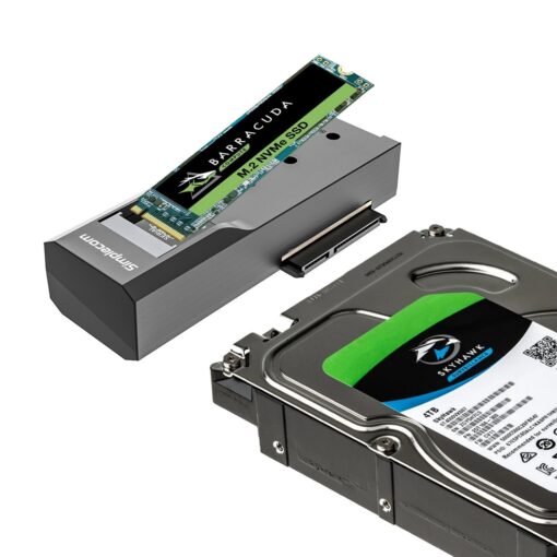 Simplecom SA536 USB to M.2 and SATA 2-IN-1 Adapter for 2.5'/3.5' HDD  NVMe/SATA M.2 SSD with Power Supply USB 3.2 Gen2 10Gbps | SA536 - Image 3