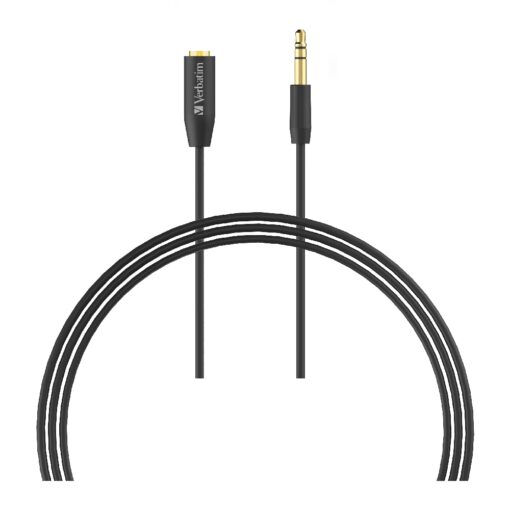 Verbatim 3.5mm 3 Meters - Premium Aux Audio Extension Cable 3m - Black | 66574
