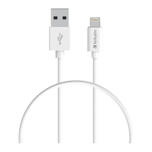 Verbatim Charge  Sync Lightning Cable 50cm - White--Lightning to USB A | 66580