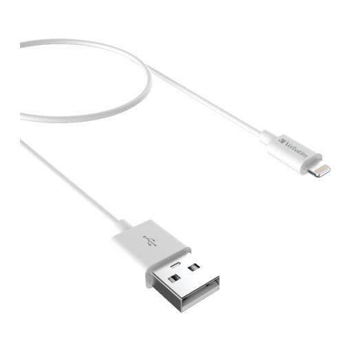 Verbatim Charge  Sync Lightning Cable 50cm - White--Lightning to USB A | 66580 - Image 3