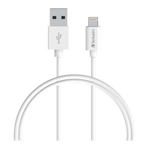 Verbatim Charge  Sync Lightning Cable 50cm - White--Lightning to USB A | 66580 - Image 4