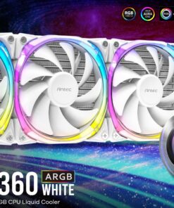 Antec VORTEX 360mm ARGB Whte Liquid CPU Cooler ARGB Controller, EPDM High-Density Tubing, LGA 115x, 1200, 1700, 20xx, AM3, AM4 AM5,TR4 3 Yrs Warranty