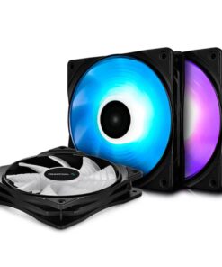 DeepCool RF120 FS (3-Pack) LED Fan 120mm Preset Purple/Blue/Orange LED Combination | DP-FLED3-RF120FS-3P