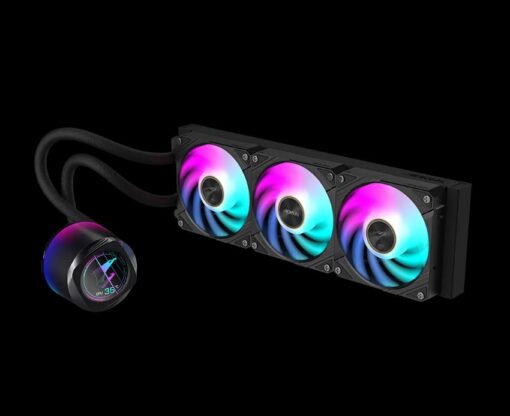 Gigabyte AORUS WATERFORCE X II 360 LCD display AIO liquid cooler, Intel 2066, 2011,1366,115x,1700, AMD TR4, AM5, AM4, sTRX4 | AORUS WATERFORCE X II 360 - Image 2