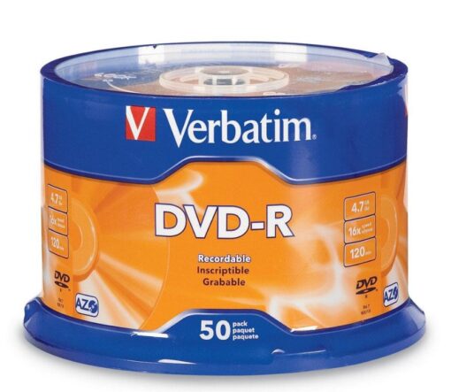 Verbatim DVD-R 4.7GB 50pk Spindle 16x | 95101