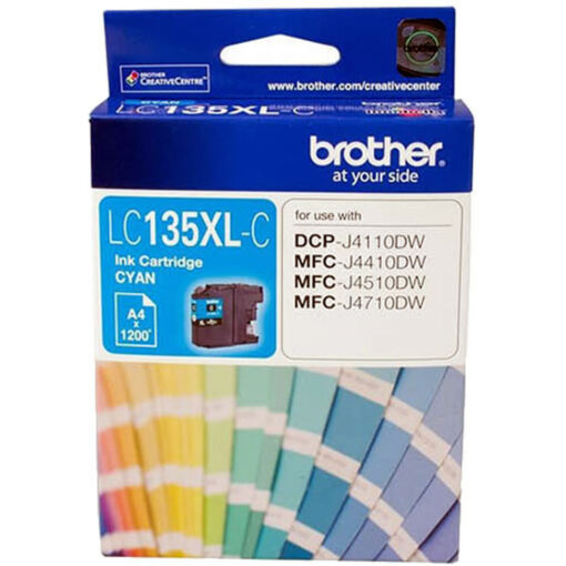 Brother LC-135XLC Cyan Ink Cartridge- MFC-J6520DW/J6720DW/J6920DW and DCP-J4110DW/MFC-J4410DW/J4510DW/J4710DW - up to 1200 pages | LC-135XLC