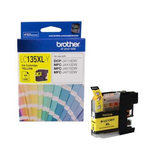 Brother LC-135XLY Yellow Ink Cartridge- MFC-J6520DW/J6720DW/J6920DW and DCP-J4110DW/MFC-J4410DW/J4510DW/J4710DW -  1200 pages - Image 4