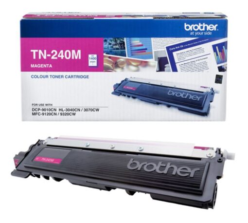 TN-240M COLOUR LASER TONER - MAGENTA TONER CARTRIDGE TO SUIT HL-3040CN/3045CN/3070CW/3075CW, DCP-9010CN, MFC-9120CN/9125CN/9320CW/9325CW - 1,400 PAGES | TN-240M - Image 3