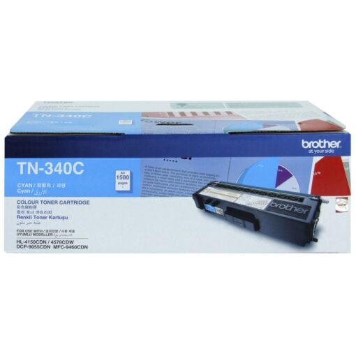 Brother TN-340C Colour Laser Toner - Standard Yield Cyan, HL-4150CDN/4570CDW, DCP-9055CDN, MFC-9460CDN/9970CDW - 1500 pages | TN-340C