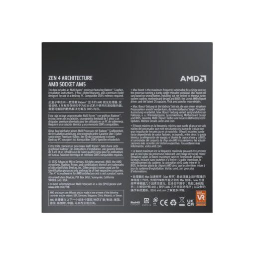 AMD Ryzen 5 7600 6 Cores / 12 Threads, 65 watts, Max Freq 5.2Ghz, 38MB Cache, Wraith Stealth Cooler  Radeon Graphics | 100-100001015BOX - Image 3