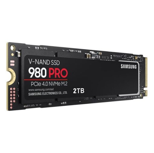 Samsung 980 Pro 2TB Gen4 NVMe SSD 7000MB/s 5100MB/s R/W 1000K/1000K IOPS 1200TBW 1.5M Hrs MTBF for PS5 5yrs Wty | MZ-V8P2T0BW
