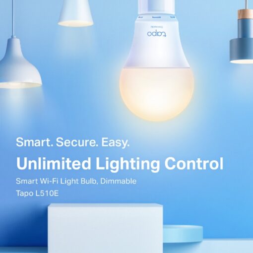 TP-Link Tapo L510E Smart Light Bulb Edison Fitting, Dimmable, No Hub Required, Voice Control, Schedule  Timer 2700K 8.7W 2.4 GHz 802. | Tapo L510E - Image 2