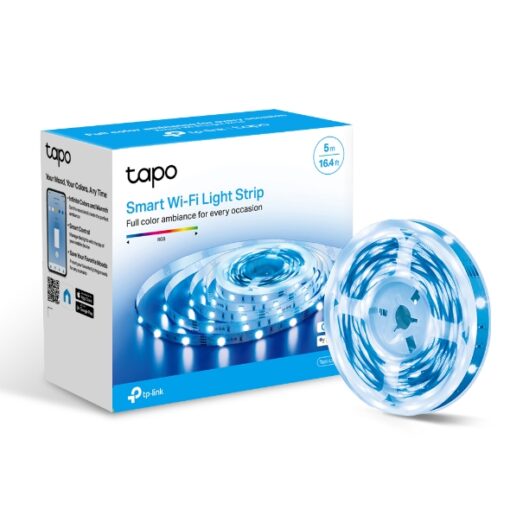 TP-Link Tapo L900-5 Smart Wi-Fi Light Strip, Flexible Length, 3M Adhesive, Energy Saving, Voice Control, No Hub Required, 5000×10×1.6 mm | Tapo L900-5