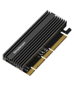 Simplecom EC415B NVMe M.2 SSD to PCIe x4 x8 x16 Expansion Card with Aluminium Heat Sink Black