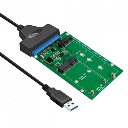 Simplecom SA221 USB 3.0 to mSATA + NGFF M.2 (B Key) SSD 2 in 1 Combo Adapter | SA221