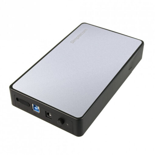 Simplecom SE325 Tool Free 3.5' SATA HDD to USB 3.0 Hard Drive Enclosure - Silver Enclosure | SE325-SILVER