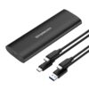 Simplecom SE516 NVMe / SATA Dual Protocol M.2 SSD Tool-Free USB-C Enclosure USB 3.2 Gen 2 10Gbps | SE516