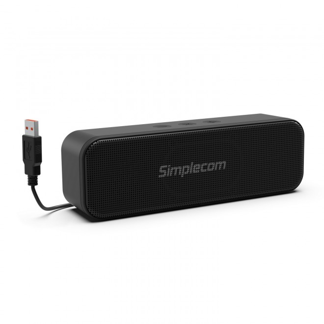 Simplecom UM228 Portable USB Stereo Soundbar Speaker Plug and Play with Volume Control for PC Laptop | UM228