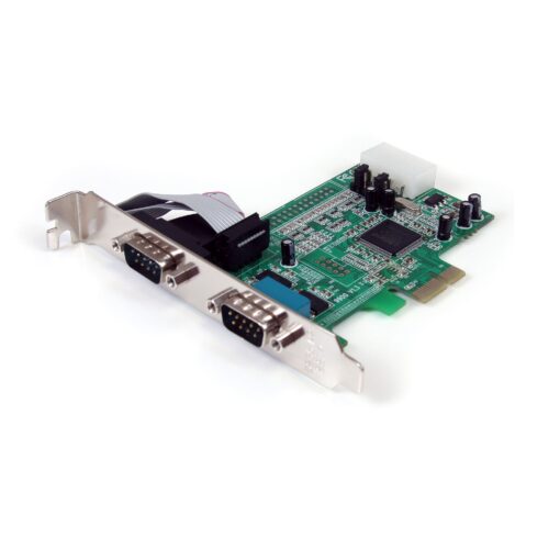 StarTech PEX2S553 Serial Adapter - Low-profile Plug-in Card - PCI Express - PC, Mac, Linux - 2 x Number of Serial Ports External | PEX2S553