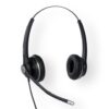 SNOM A100D Wideband Binaural Headset For Snom-D3xx/D7xx/7xx, 300° Frlexible Boom, Passive Noise Cancelling Microphone | SNOM-A100D