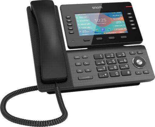 SNOM D865 Large tiltable 5 inch IPS colour display 2x USB 2.0 high speed connection 10 programmable function keys Dual-band Wi-Fi and Bluetooth | 00004536