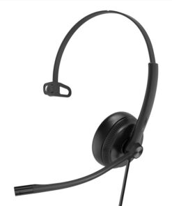 Yealink UH34SE Teams Certified Wideband Noise Cancelling Headset, USB and 3.5mm Jack, Controller with Teams Button, Mono, Ultra Lightweight Design