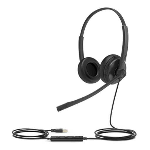 Yealink UH34 Dual UC USB Headset, Lightweight, All Day Wearing Comfort, Ear Wideband Noise Cancelling Microphone, Leather Ear Cushions, USB-A | UH34-D-UC - Image 2