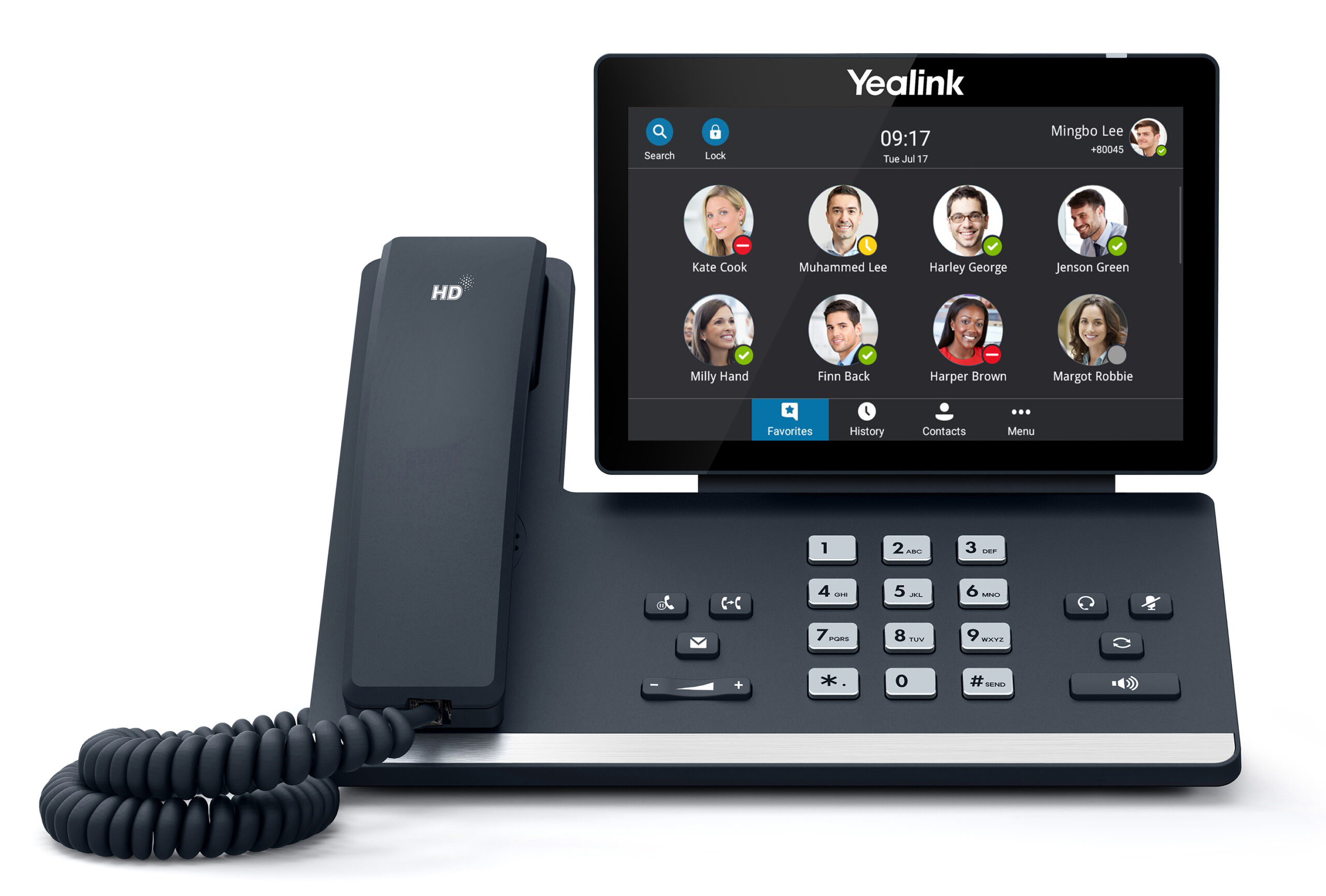 Yealink ZOOM-MP58-WH Zoom Edition Wireless Bluetooth Handset (Power Adapter Wall Mount Bracket Optional), HD Audio, Android, Noise Proof Technology | ZOOM-MP58-WH