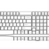 RAPOO X1800S 2.4GHz Wireless Optical Keyboard Mouse Combo Black - 1000DPI Nano Receiver 12m Battery (White) By Order | X1800S-WHITE