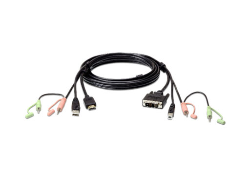 Aten KVM Cable 1.8m with HDMI, USB  Audio to DVI-D (Single Link), USB  Audio | 2L-7D02DH