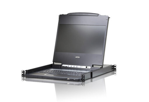 Aten Rackmount Single Rail LCD Console VGA,HDMI,DVI  VGA w/ 17.3' LCD Display, 1x Custom KVM Cable Included, 1920x1080@60hz Display, LED Illumination | CL6700MW-ATA-AU