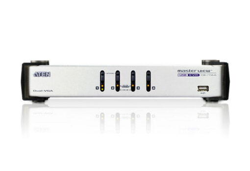 Aten Desktop KVMP Switch 4 Port Dual Display VGA w/ audio, 4x Custom KVM Cables Included, 2x USB Port, Selection Via Front Panel | CS1744C-AT - Image 6